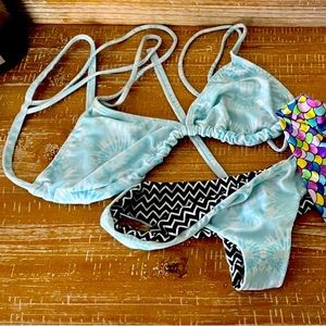 Moana Blue Tie Dye Reversible Bikini